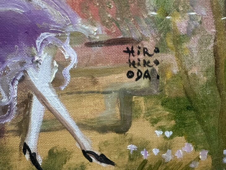 【値下げ】人物画　油絵　織田広比古　F6号　音楽会　額付き　手描き　肉筆 f03a299de17166fa4e776cfc77c3ad
