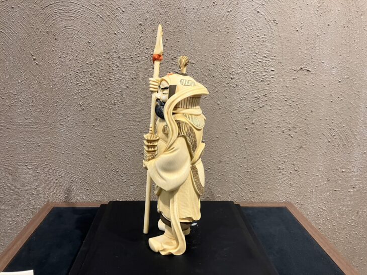 清水信生 『象牙彫刻 毘沙門天』 ｜骨董品買取 緑和堂