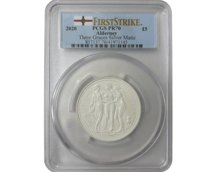 イギリス 5ポンド スリーグレイセス マットプルーフ 銀貨 ｜骨董品買取