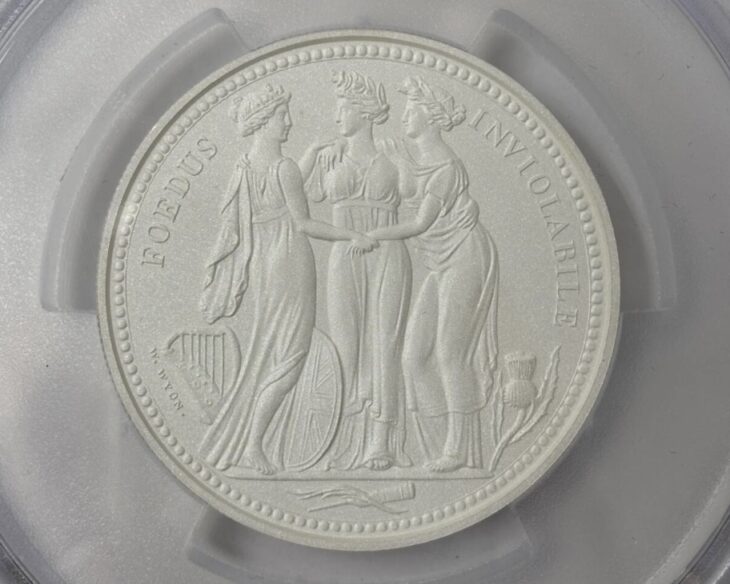 イギリス 5ポンド スリーグレイセス マットプルーフ 銀貨