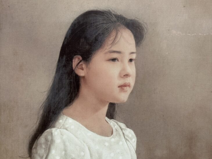 藤井 勉 『白い服の少女』10号 ｜骨董品買取 緑和堂