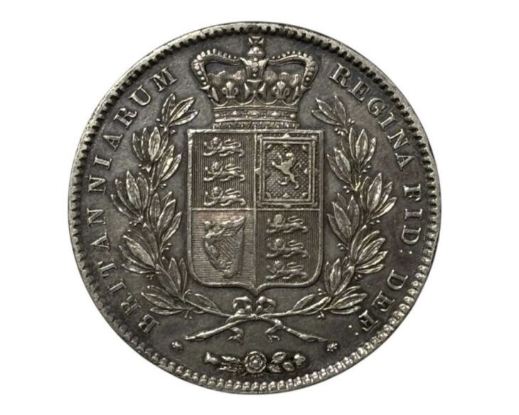 1844年ヴィクトリア女王 ヤングヘッドクラウン銀貨 ｜骨董品買取 緑和堂