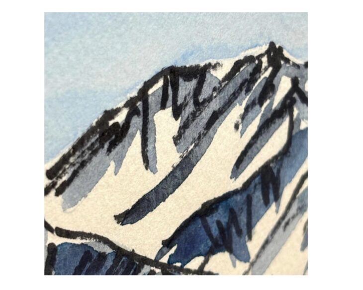 坂本直行『石狩連峰』 ｜骨董品買取 緑和堂