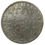 1770年 8レアル ピラーダラー銀貨