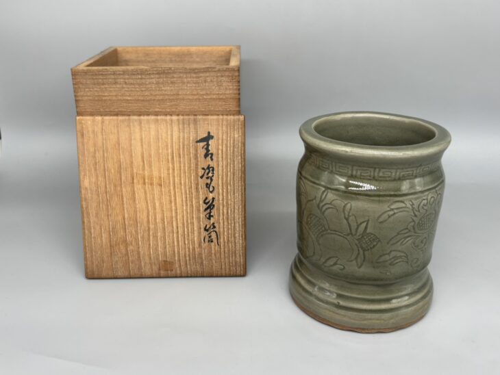 青木 木米 『青磁茶筒』