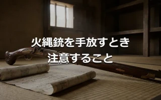火縄銃を手放すとき 注意すること